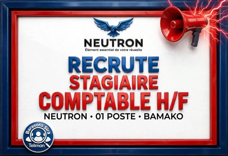 Offre d'emploi : 𝐒𝐓𝐀𝐆𝐈𝐀𝐈𝐑𝐄 𝐂𝐎𝐌𝐏𝐓𝐀𝐁𝐋𝐄 chez 𝐍𝐄𝐔𝐓𝐑𝐎𝐍