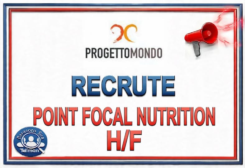 Offre d'emploi :  PROGETTOMONDO chez 𝗣𝗢𝗜𝗡𝗧 𝗙𝗢𝗖𝗔𝗟 𝗡𝗨𝗧𝗥𝗜𝗧𝗜𝗢𝗡